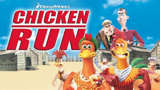 the chicken run movie poster is shown