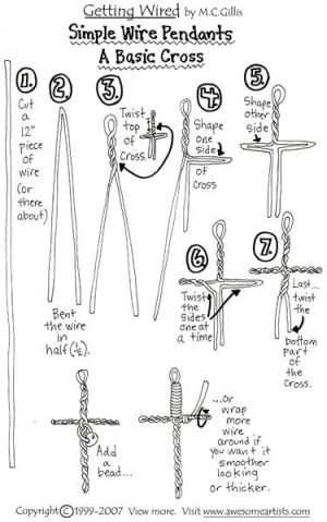 the instructions for how to make a simple wire pendents