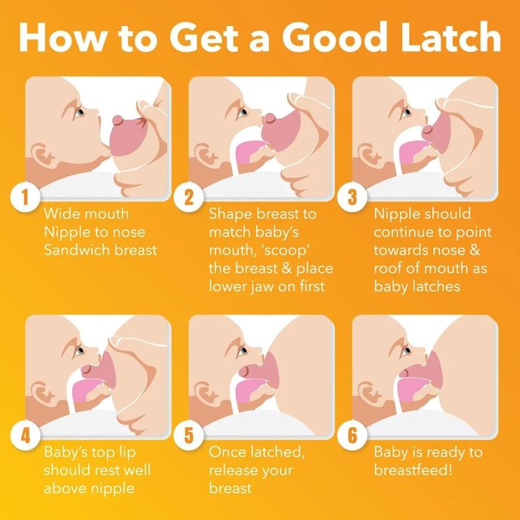 how to get a good latch on your baby's nose with pictures and instructions