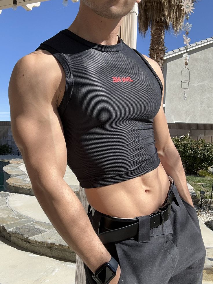 Crop Top Men, Gay Outfits, Male Crop Top, Mens Crop Top, Masc Fashion, Gender Fluid Fashion, Gay Outfit, Outfits For Men, Queer Fashion