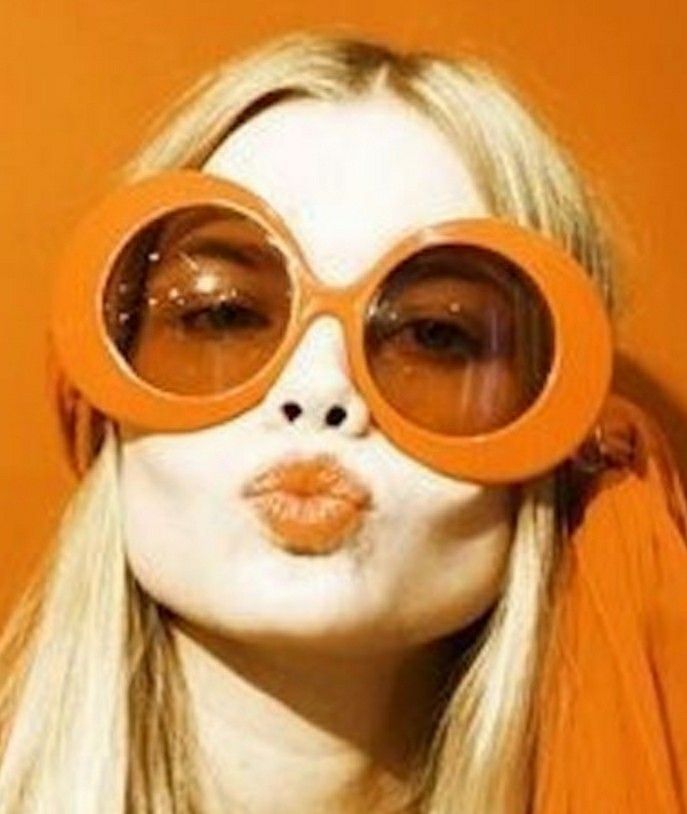 Crazy 60s sunglasses Mode Hippie, Orange You Glad, Round Glasses, I'm With The Band, Orange Is The New, Orange Crush, Orange Is The New Black, Negroni, Eyewear Womens