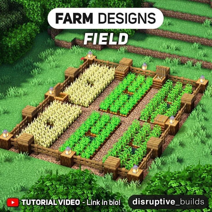 the farm designs field is shown in this video game, with instructions for how to build it