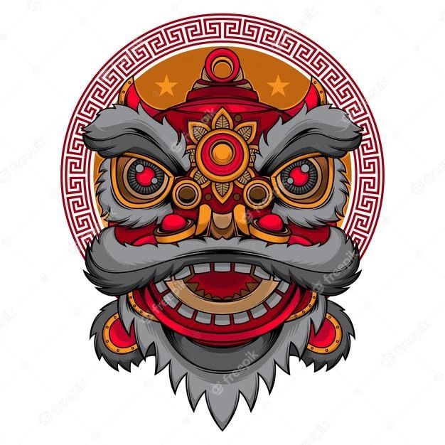 Lion Dance Head, Mouse Drawings, Dance Tattoo, Chinese New Year Zodiac, Chinese Lion Dance, Chinese Logo, Dance Logo, Chinese Lion, Diy Gift For Bff