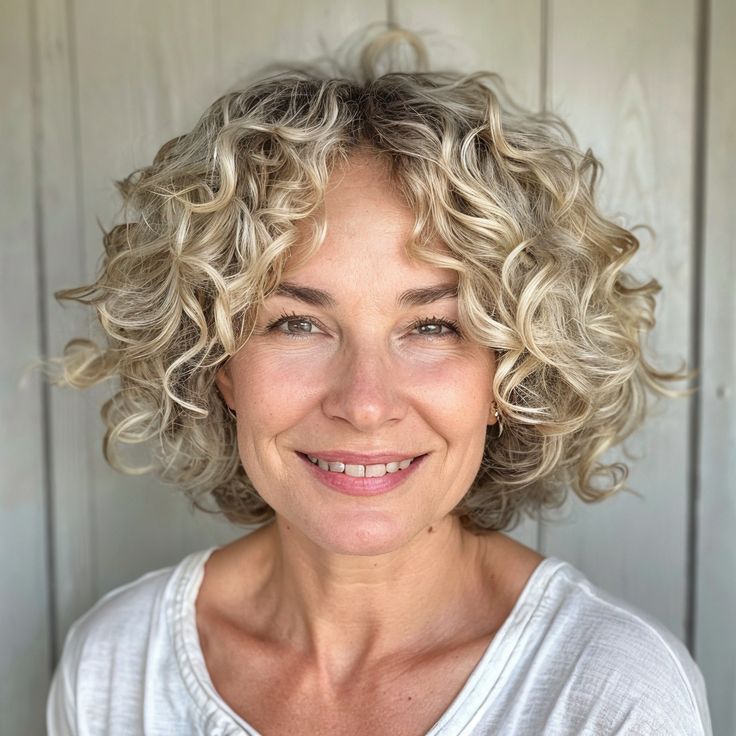 magnific KjfzKLKhaALsTogyrX9k Chin Length Curly Bob with Subtle Face Framing Curls Stacked Curly Bob, Stacked Curly Bob Haircut, Subtle Face Framing, Face Framing Curls, Curly Bob Haircut, Curly Bobs, Bob Haircut Curly, Chin Length, Haircut Curly