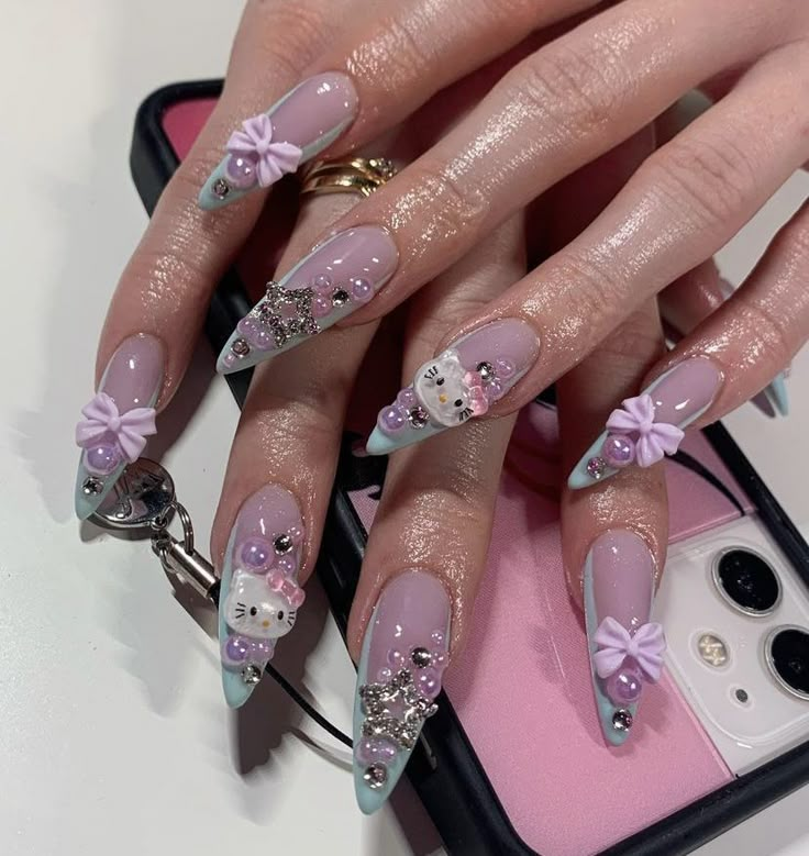 Halsey Nails, Stiletto Nail Designs, Occasion Nails, Nail Piercing, Nails Yellow, Pedicure Manicure, Stiletto Nails Designs, Hello Kitty Nails, Exotic Nails