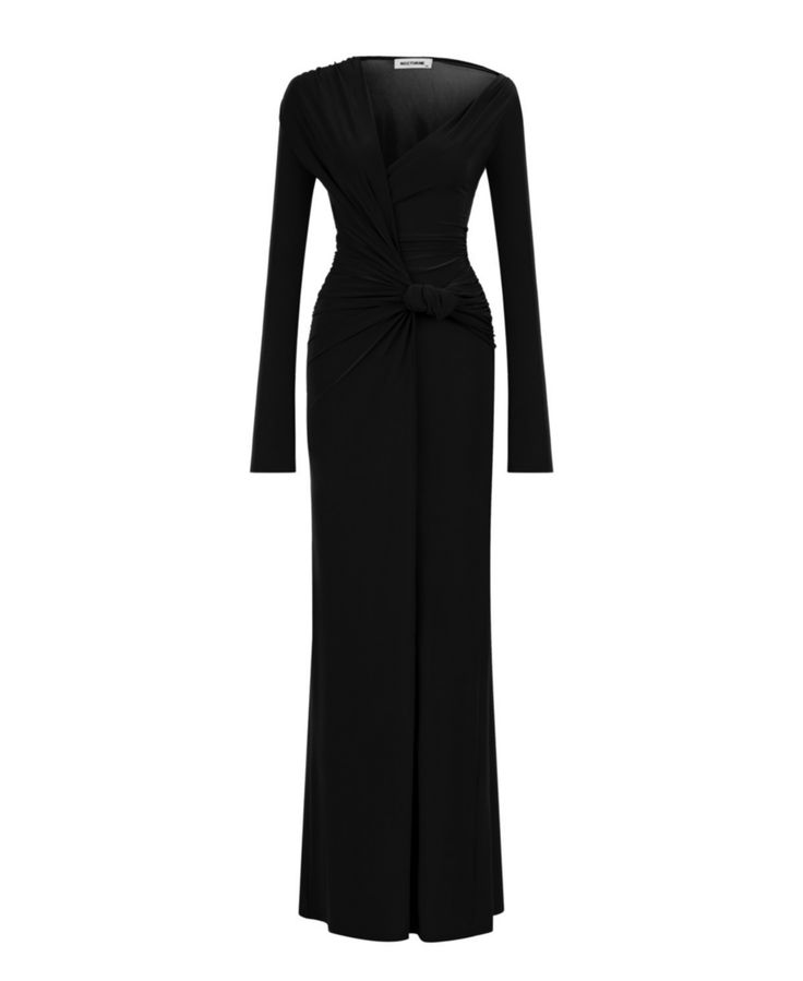 in stock Ysl Dress Saint Laurent, Ysl Dress, Black Dress Long Sleeve, Maxi Black Dress, Black Dress Long, Dress With Long Sleeves, Black Long Sleeve Dress, Draped Dress, Dress Long Sleeve