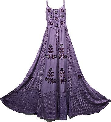 Find ideas๏ฟฝand inspiration for Maxi Dress Sleeveless Summer Rayon Long Purple Holiday One Size 14 16 18, Women's Dresses Megara Inspired Dress, Purple Peasant Dress, Dark Purple Long Dress, Whimsigoth Plus Size, Whimsigoth Fits, Purple Flowy Dress, Whimsigoth Fashion, Whimsical Clothes, Purple Boho Dress