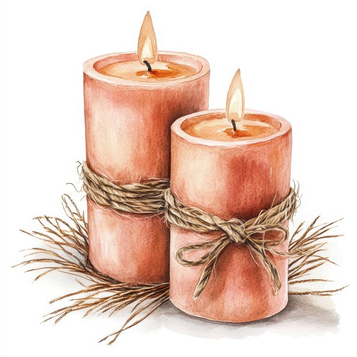 Candle Art Drawing, Candles Clipart, Watercolor Candles, Candle Illustration, Candle Clipart, Creative Candles, Candle Art, Watercolor Illustrations, Candles Crafts