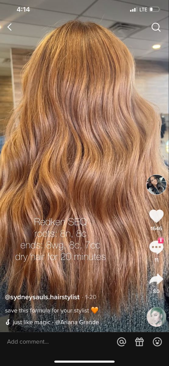 Redken Shades Eq Light Copper Formula, Faded Ginger Hair Color, Light Copper Hair Color Formula, Natural Ginger Hair Color Formula, Ginger Toner Hair, Copper Redken Shades Eq Formulas, Copper Blonde Hair Shades Eq, Shades Eq Toner Formulas Strawberry Blonde, Hair Swatches Color