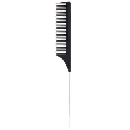 Carbon Fiber Fine Tooth Comb Stainless Steel Rat Tail Comb: Carbon Fiber Combs for Hair Stylist or Home Daily Use, Anti Static and Heat Resistant with Stainless Pintail. Color: Black. Rattail Comb, Hair Rat, Parting Comb, Comb For Curly Hair, Hair Parting, Pick Comb, Curly Hair Brush, Parting Hair, Fine Tooth Comb