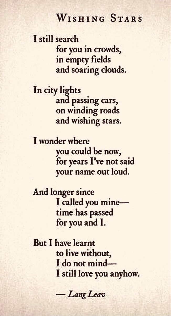 a poem written in black and white with the words wishing stars on top of it