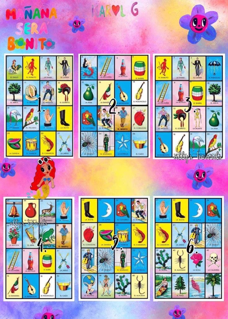 an image of a board game with many different items on it, including letters and numbers