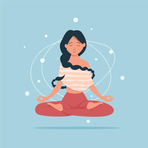 Discover thousands of free-copyright vectors on Freepik What Is Peace, Yoga Illustration, 광고 디자인, Psy Art, Illustration Art Girl, Yoga Art, Yoga Pose, Flat Illustration, Peace Of Mind