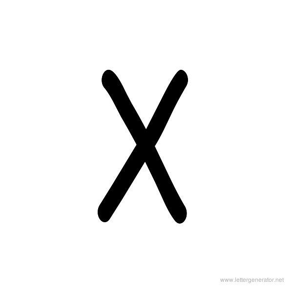 the letter x is made up of two crossed sticks