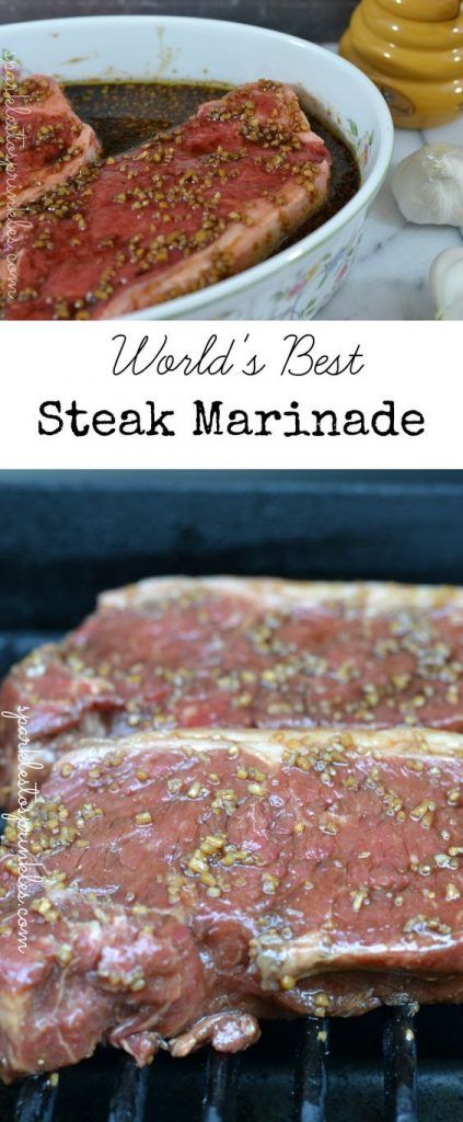 steak marinade is cooking on the grill and then being grilled in the oven