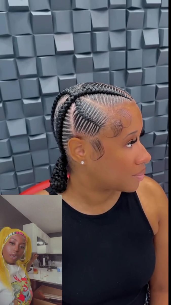 4 Cross Over Braids, Crisscross Feed In Braids, Crisscross Braids Hairstyles, 4 Stitch Criss Cross Braids, 4 Criss Cross Braids, 2 Criss Cross Stitch Braids, Cris Cross Braids Black Women, Cris Cross Cornrows, Simple Braided Ponytail Hairstyles