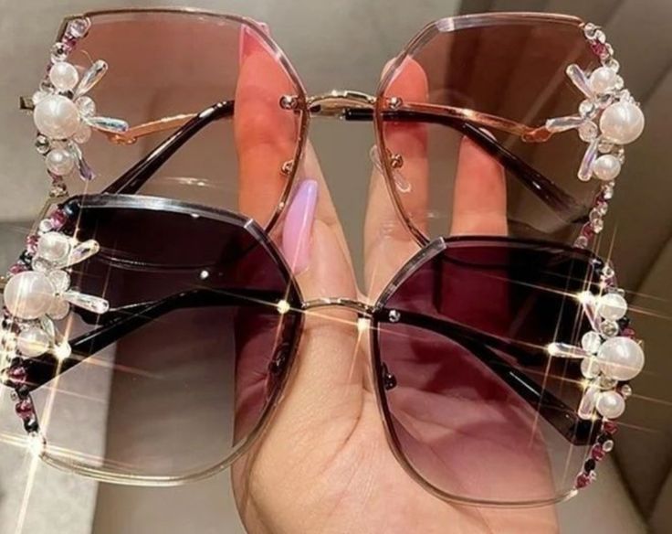 Frameless Sunglasses, Rhinestone Sunglasses, Luxury Branding Design, Sunglasses Women Oversized, Rimless Frames, نظارات شمسية, Sunglasses Women Fashion, Fashion Eye Glasses, Rimless Sunglasses