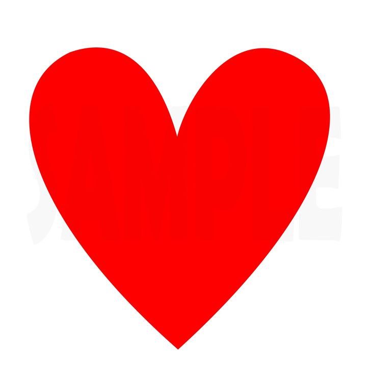 a red heart on a white background