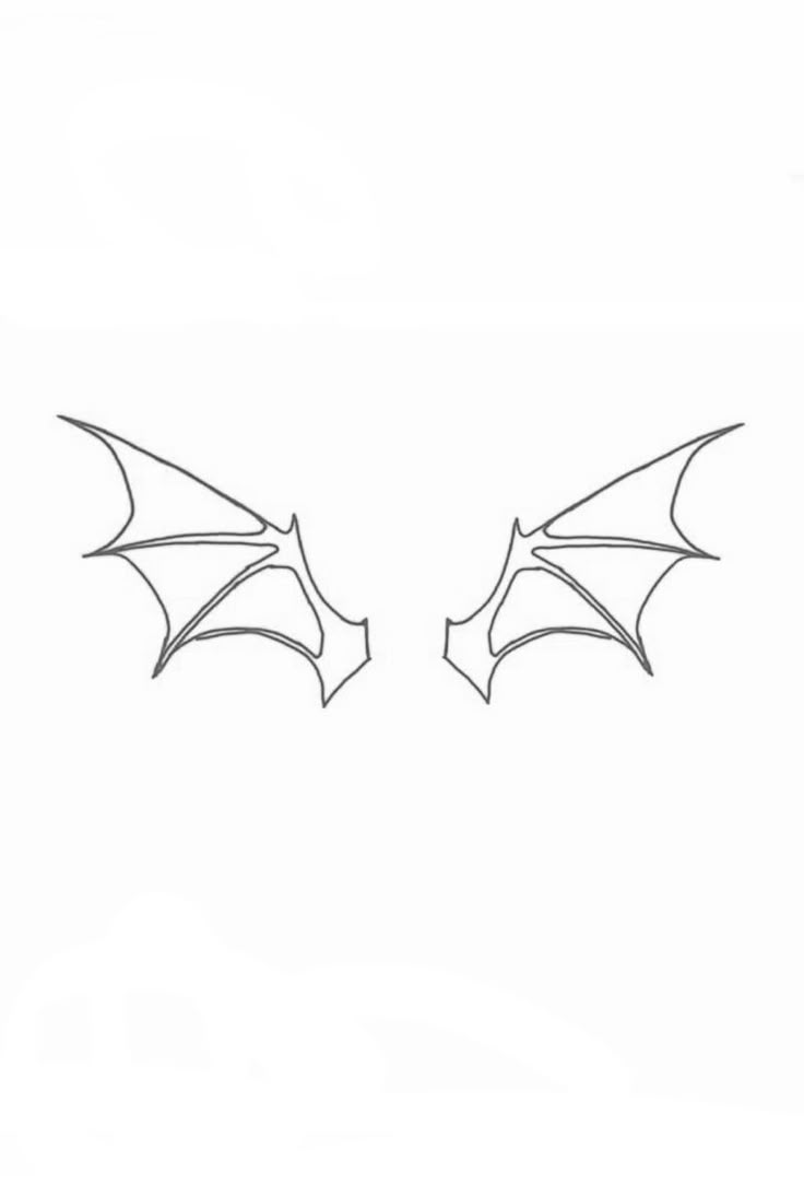 an image of two bats drawn in the shape of their eyes on a white background