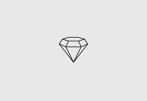 a line drawing of a diamond