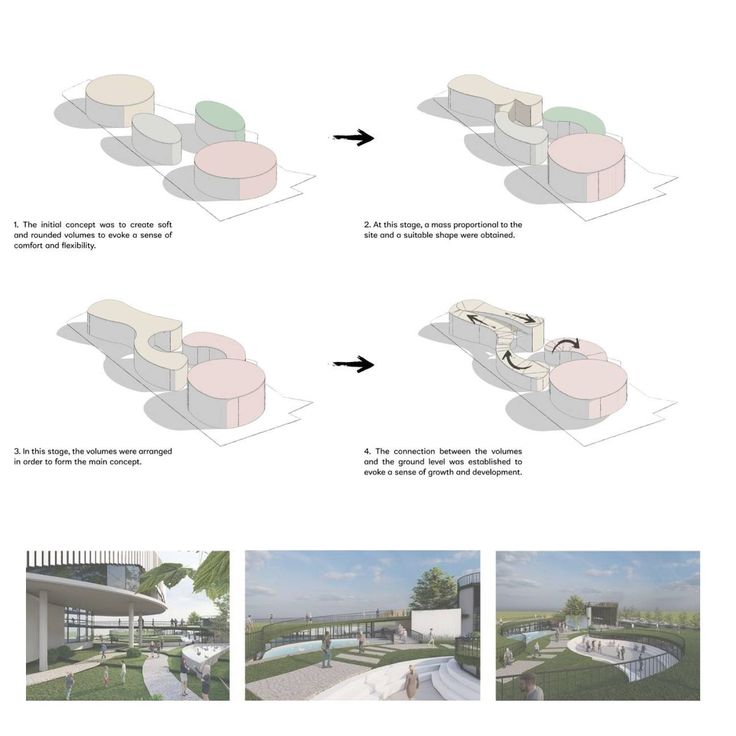 the diagram shows how to design an outdoor seating area