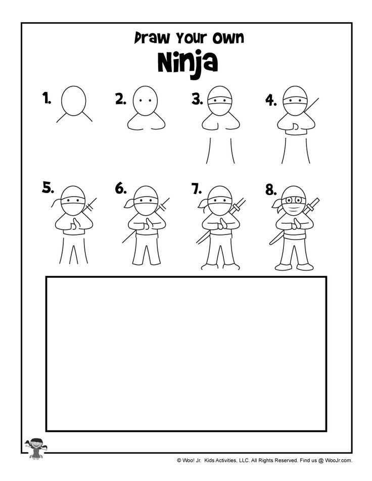 the instructions for how to draw your own ninja