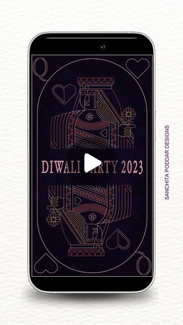 a phone screen with the words diwali party on it