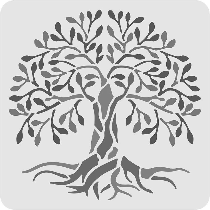 a tree with many branches and leaves in the shape of a heart on a gray background