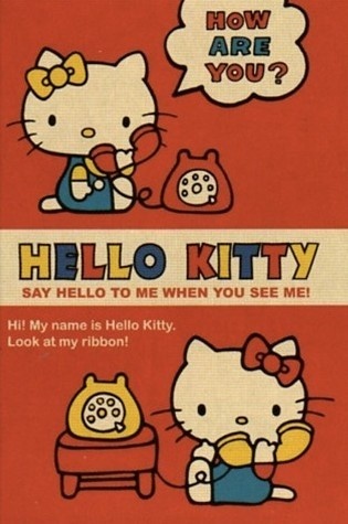 an advertisement for hello kitty is shown in two different languages, with the caption'how are you? '