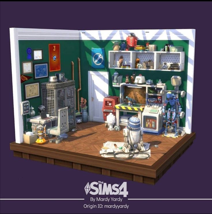 Follow @Mardyyardy on Instagram for more Sims 4 builds. Sims 4 Hobby Room, Sims 4 Skills, Student Apartment, University Dorms, Sims 4 Bedroom, Hobby Room, Sims 4 Build, 4 Kids, Sims House