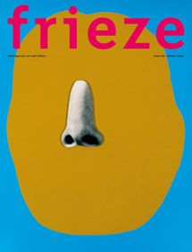 the cover to frieze magazine with an image of a face