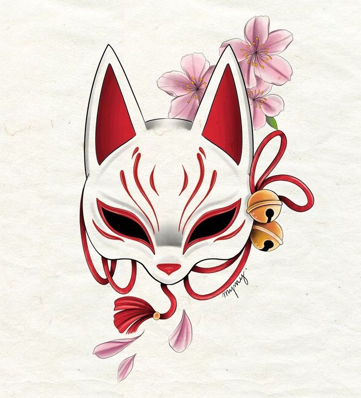 a cat mask with flowers on it