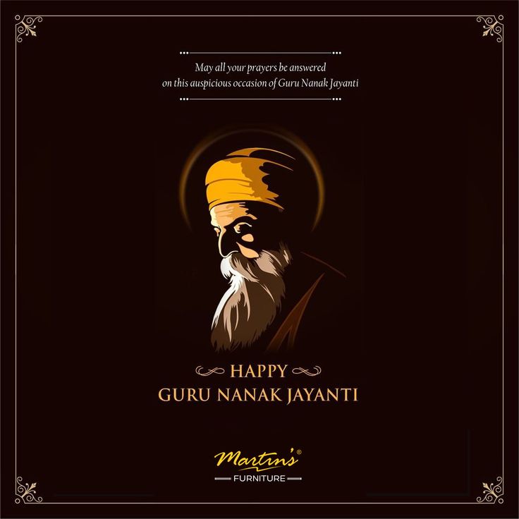 an old man with a turban on his head and the words happy guru namak