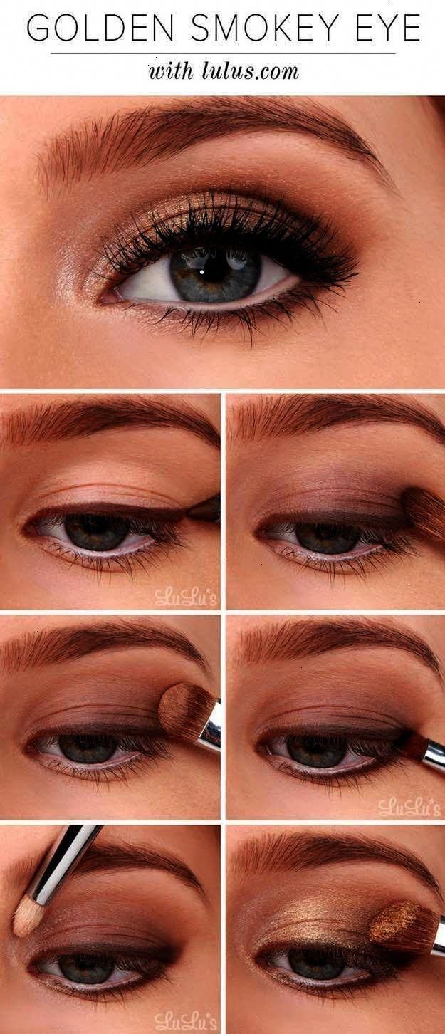 Makeup Tutorials For Blue Eyes Lulus How To Golden Smokey