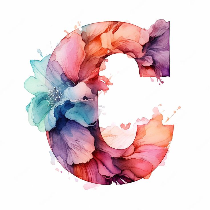 the letter c is made up of colorful flowers