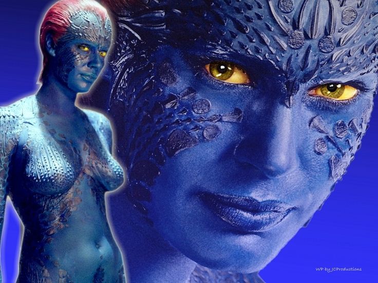 Mystique from X-men. A beautiful blue woman! Nightcrawler X Men, X Men Nightcrawler, Mystique Jennifer Lawrence, Mystique Xmen, Marvel Mystique, Nightcrawler Marvel, Mystique Marvel, Eurythmics Sweet Dreams, Raven Darkholme