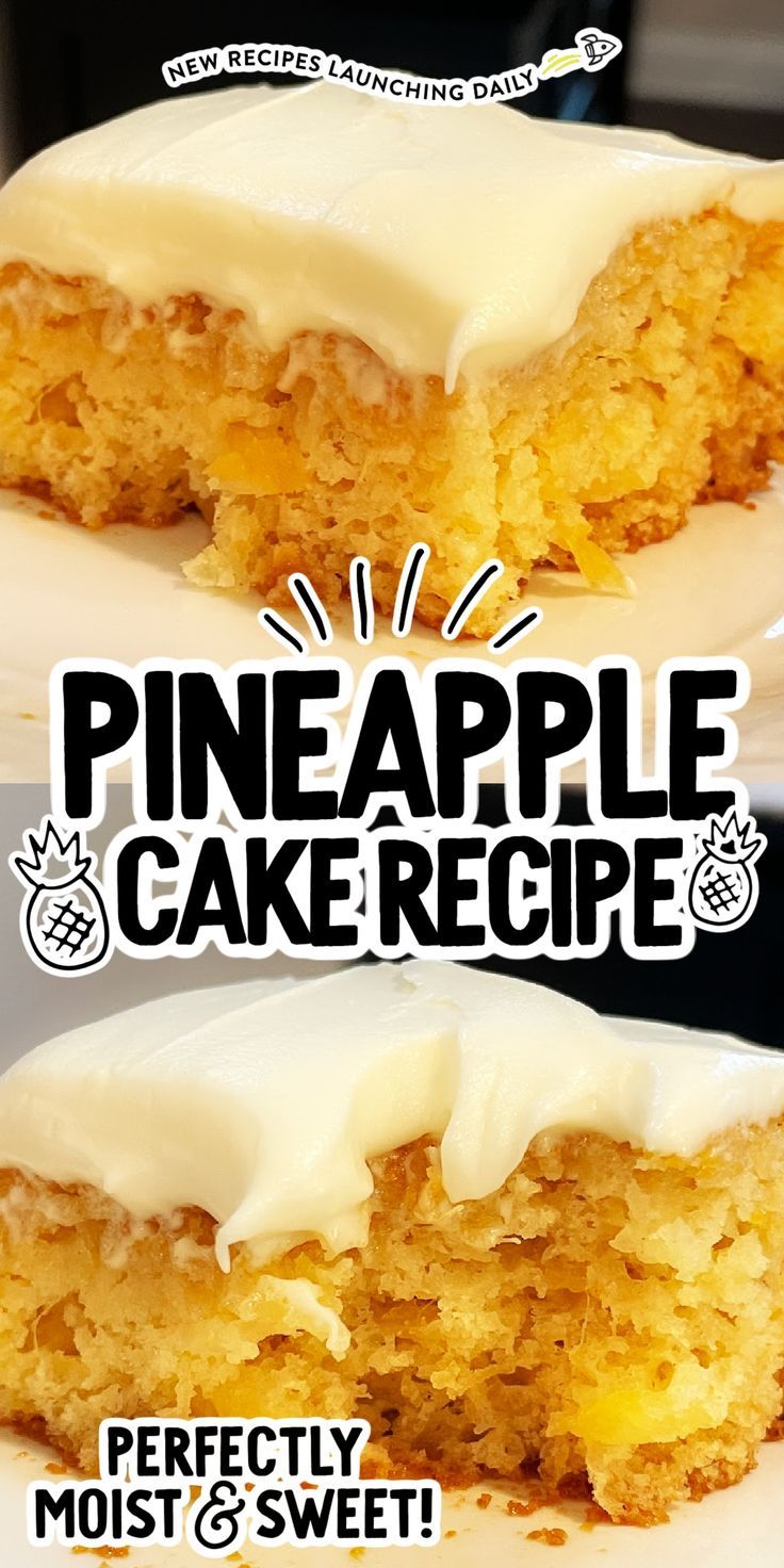 Pineapple Cake Crushed Pineapple Cake, Baking Nuts, Pineapple Cake Recipe, Pineapple Dessert Recipes, Pineapple Desserts, Fruity Cake, Pineapple Recipes, Pineapple Cake, Sweet Cream