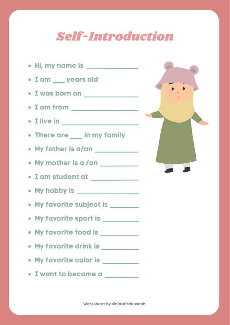 a printable worksheet for children to learn self - instruction