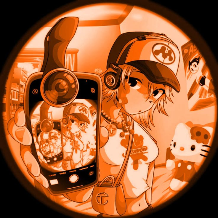 Profile Picture Aesthetic Circle, Orange Y2k Pfp, Orange Y2k Icon, Orange Pfp Discord, Orange Aesthetic Anime Pfp, Colorful Pfp Aesthetic, Orange Pfp Icon, Orange Anime Icons Aesthetic, Anime Orange Aesthetic