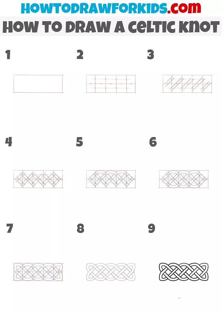 how to draw celtic knot for kids with instructions on how to draw celtic knots in