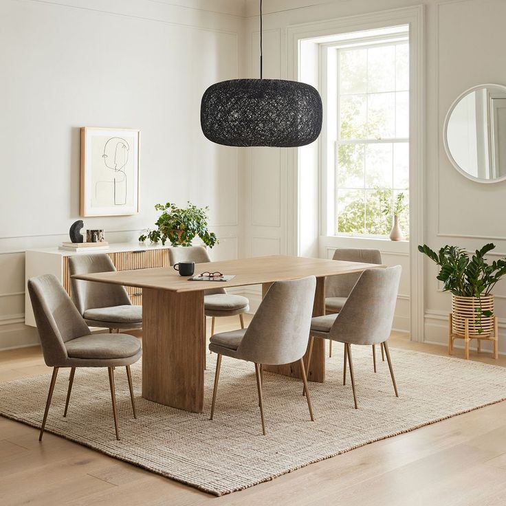 Dining Room Oak Floors, Modern Minimalist Dining Table, Dinner Chairs, Oversized Furniture, House Dream, Expandable Dining Table, Inspire Me Home Decor, Solid Wood Dining Table, Wooden Dining Tables