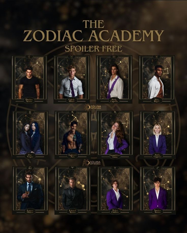 the zodiac academy spoiler free poster