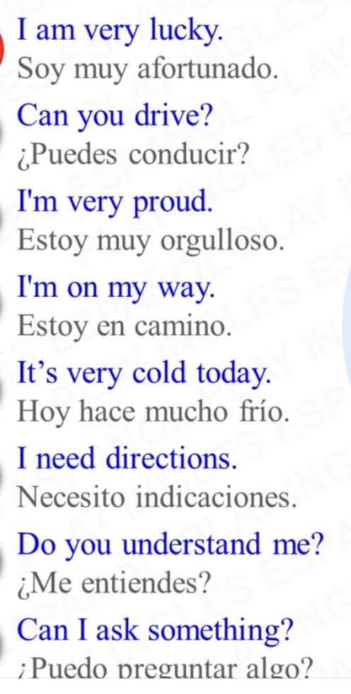 an image of a poem in spanish with the words, i am very lucky can you drive?