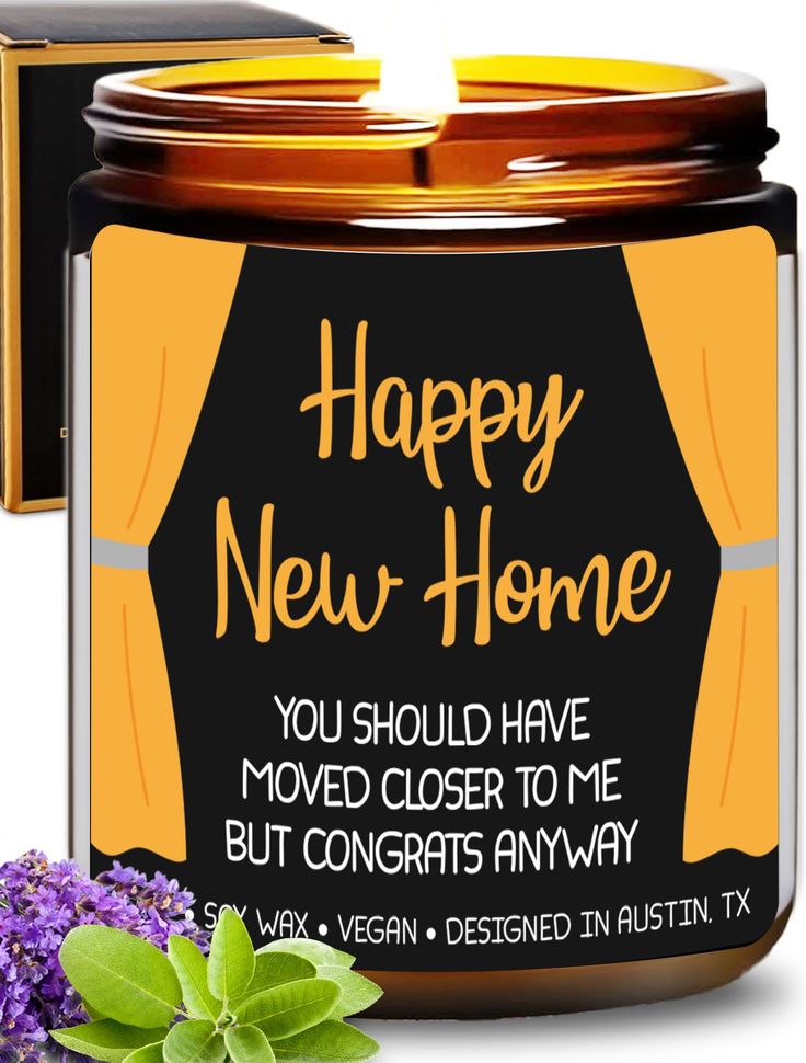 PRICES MAY VARY. 💠 Funny Housewarming Gifts: These woodwick candles are a fun way of congratulating someone who recently moved to a new home! It has a cool message on the label that says "You Should Have Moved Closer To Me But Congrats Anyway". Perfect gift for new home buyers, home warming gifts new home & housewarming gifts for guys! 💠 Long-lasting Scent: With its lavender and sage scent, these new home gift candles will surely make the room smell refreshing and relaxing for hours! This is a Best House Warming Gifts, Gifts For New House, New Home Candle, New Home Gift Ideas, Cool Messages, Funny Housewarming Gift, Home Gift Ideas, Gift Candles, Specialty Candles