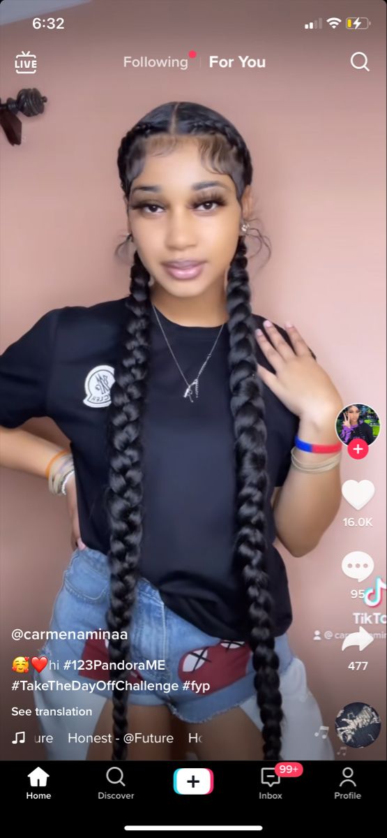 Two French Braid Hairstyles Black Women, French Braids On Black Women, French Feed In Braids, French Braid For Black Women, Two Braids Black Hair, Two Long French Braids Black Women, Black French Braids For Black Women, Long French Braids Black Hair, Versatile Hairstyles For Black Women