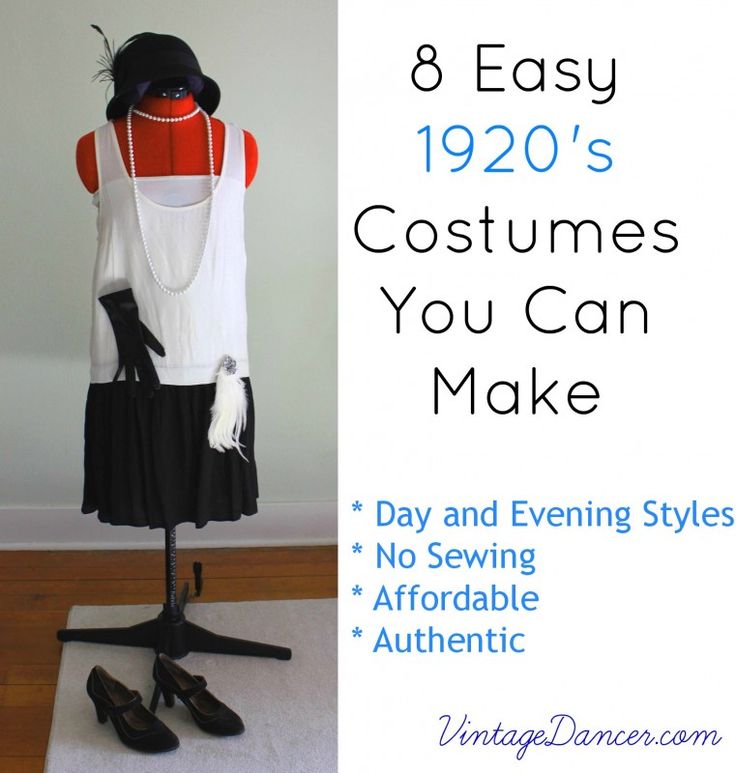 You can create an authentic 1920s costume! 8 easy 1920s costume ideas for day wear, evening wear, Great Gatsby, Downton abbey, flappers, & plus sizes Diy Gatsby Costume, Diy 1920s Costume, 20s Inspired Outfits, Flapper Costume Diy, 1920s Outfit, Gangster Outfit, 20s Outfit, 20s Costume, Prohibition Party