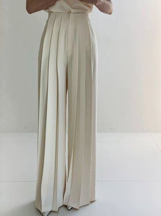 High Waisted Wide Leg Pants, Plain Pants, Sewing Things, High Waist Wide Leg Pants, Maxi Robes, Pantalon Large, Looks Chic, Maxi Skirts, Mode Inspo