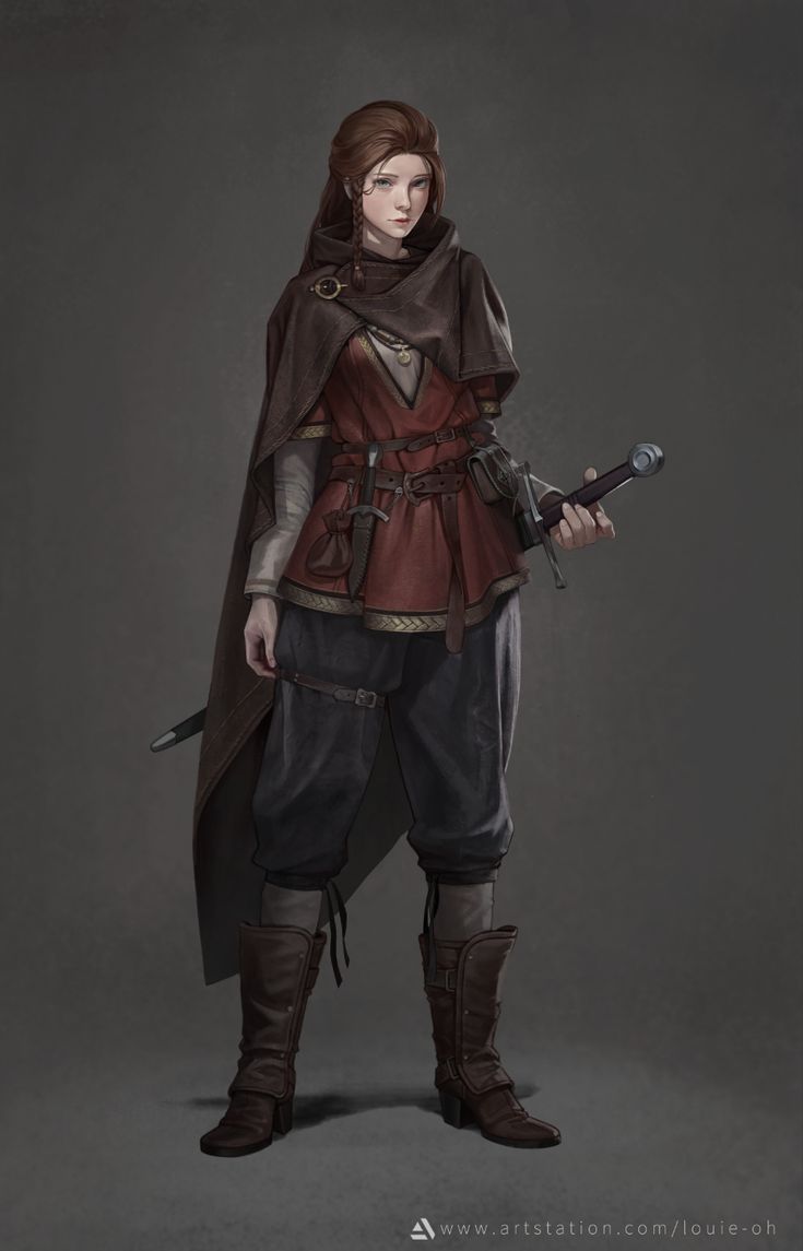 ArtStation - Medieval girl Medieval Girl, Fantasy Heroes, Female Armor, Dungeons And Dragons Characters, Dnd Art, Medieval Clothing, Fantasy Rpg, Fantasy Inspiration, Girls Characters