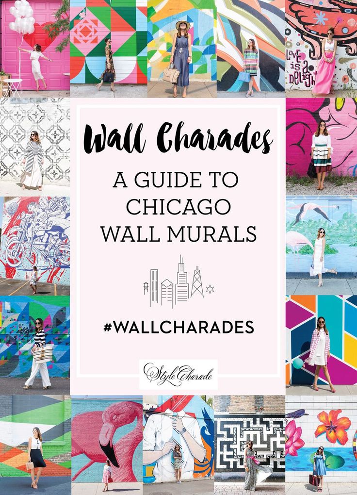 the chicago wall murals with text overlaying it that reads, wall changes a guide to chicago wall murals