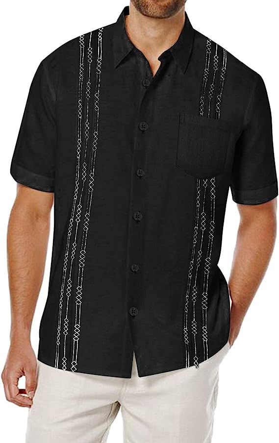 Black Men Date Night Outfit, Men Date Night Outfit, Mens Guayabera Shirts, Mens Kaftan, Embroidery Shirt Men, Sleeve Aesthetic, Foral Dress, Gents Shirts, Mexican Style Dresses